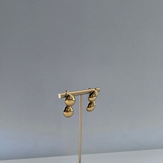 GOLD MINI DOME EARRINGS