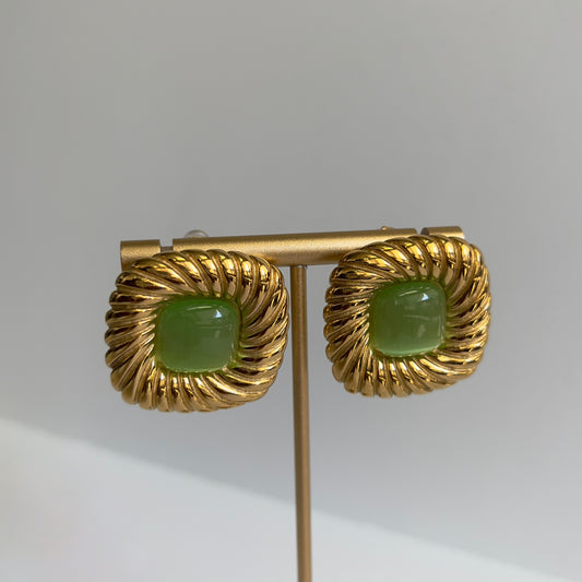 VINTAGE OASIS EARRINGS (GREEN)