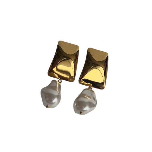 GOLD PEARLA EARRINGS