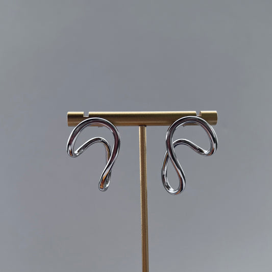 CHROME TWIST EARRINGS