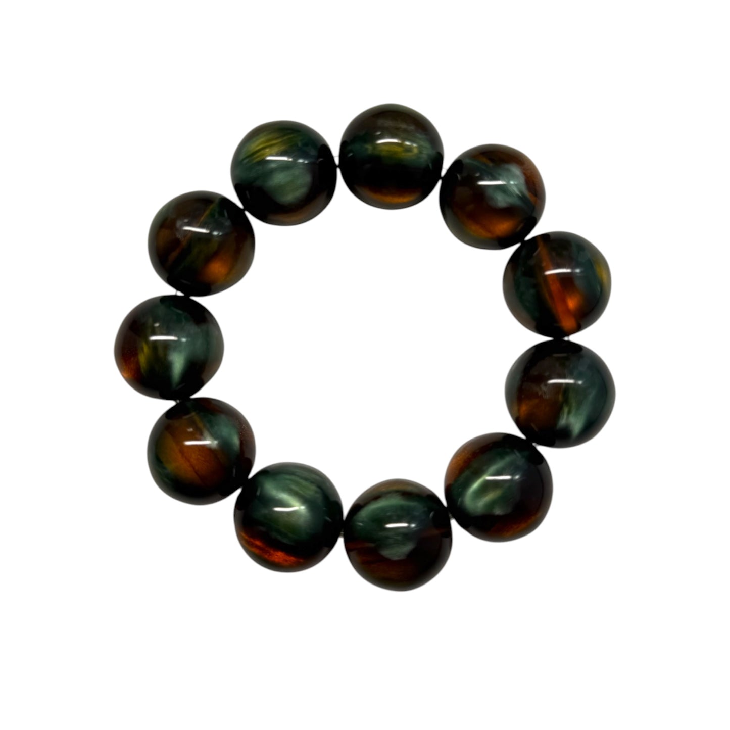 GREEN EMBER BALL BRACELET