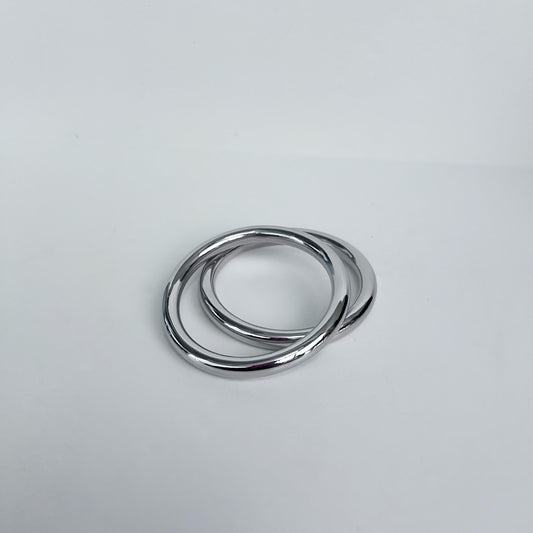 CHROME SOLID BANGLE SET