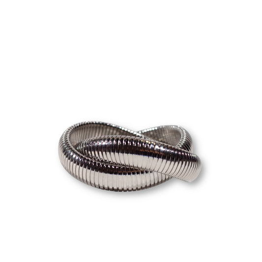 CHROME CRISS CROSS BRACELET