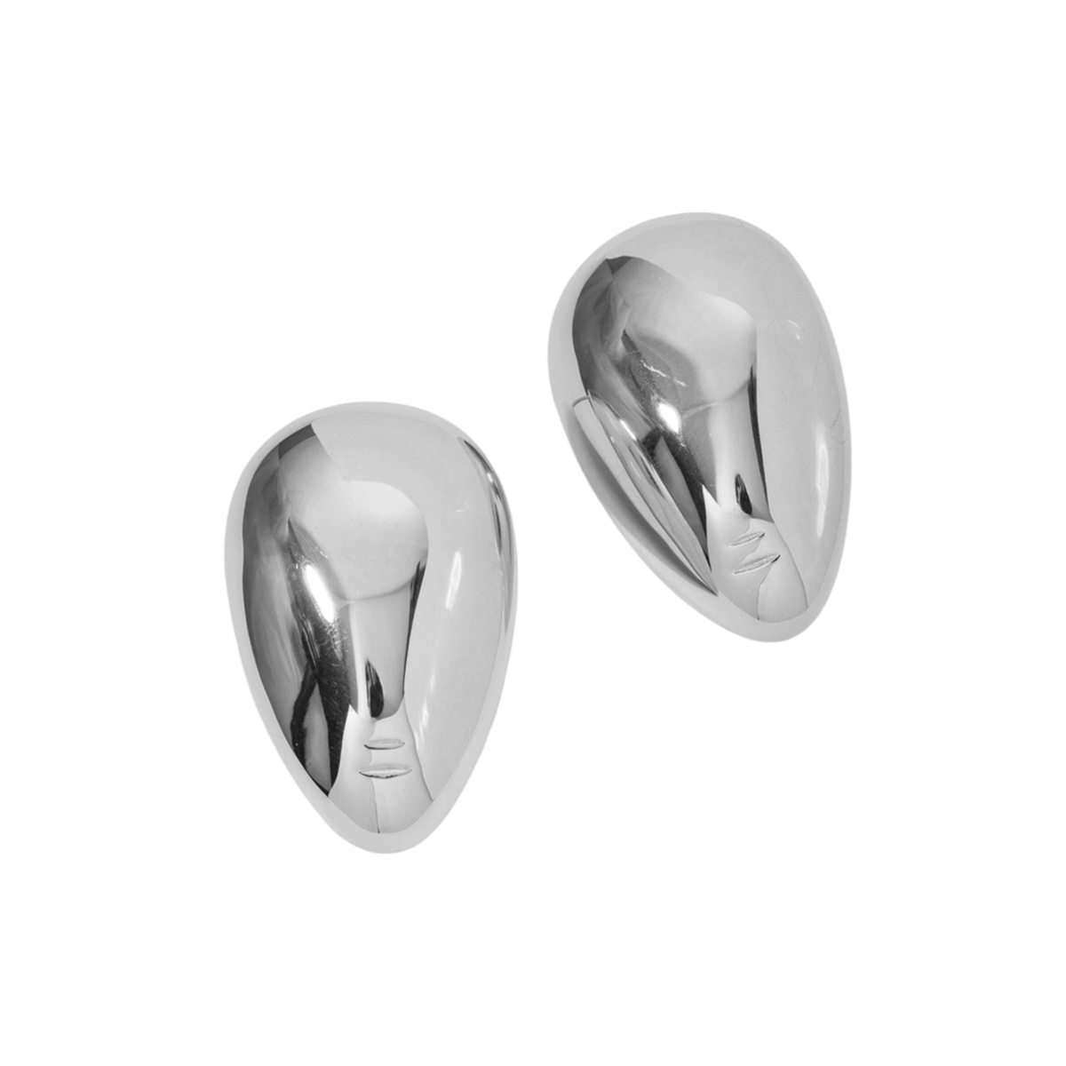 SILVER SHIELD EARRINGS