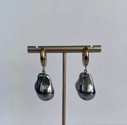 DUO TONE DROP EARRINGS