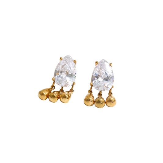 CRYSTAL FLEUR STUDS