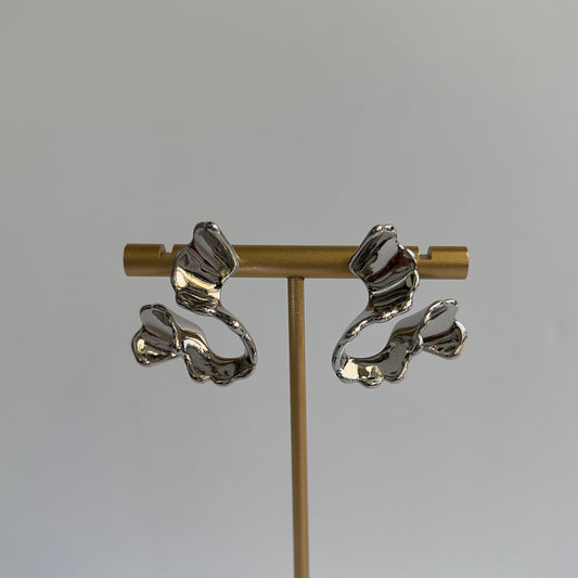 CHROME BLOSSOM EARRINGS