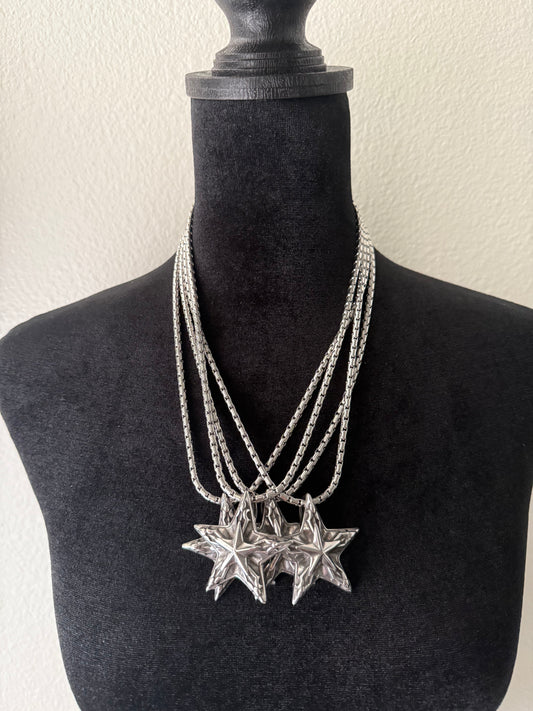 CHROME STAR PENDANT NECKLACE