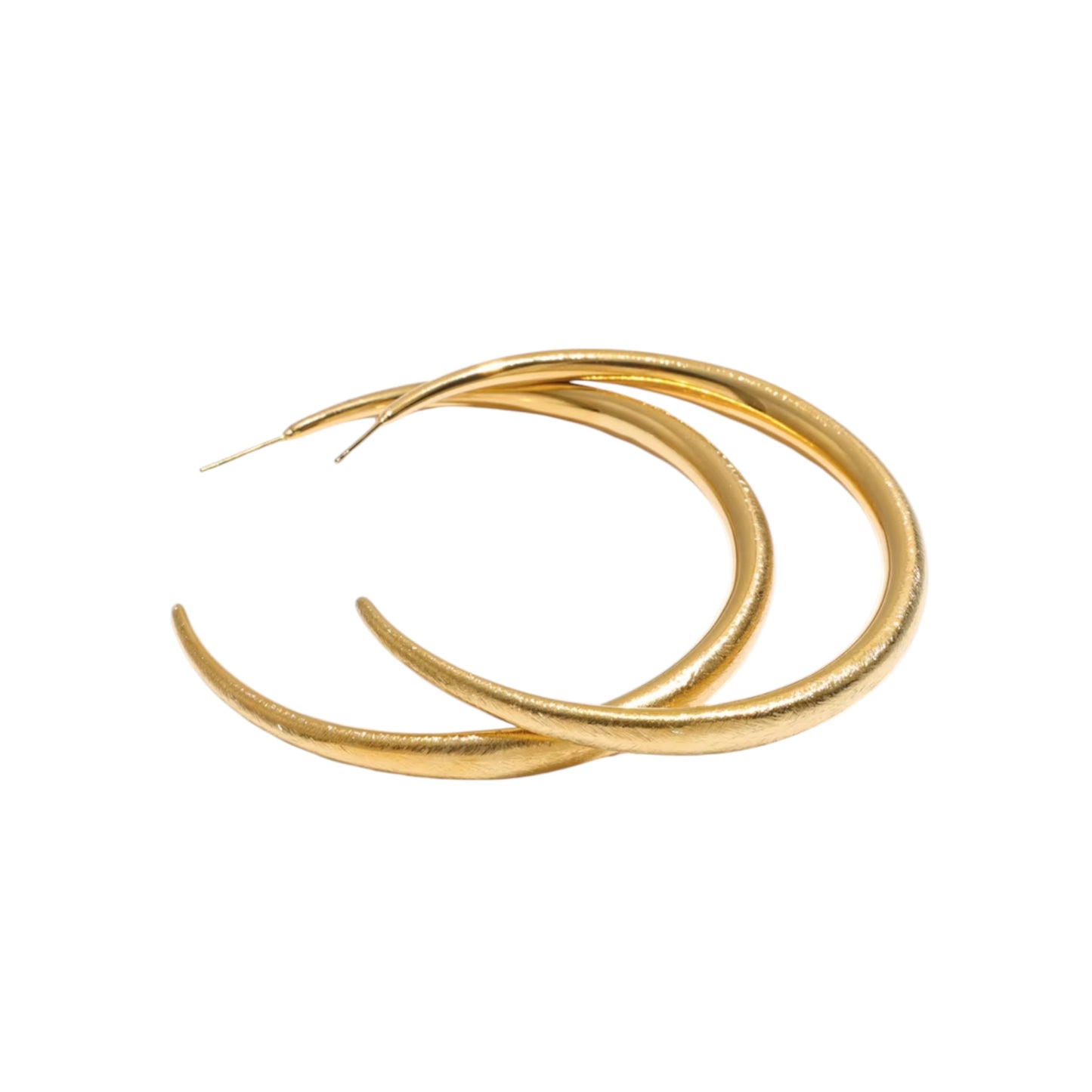 GOLD BRUSHED HOOPS
