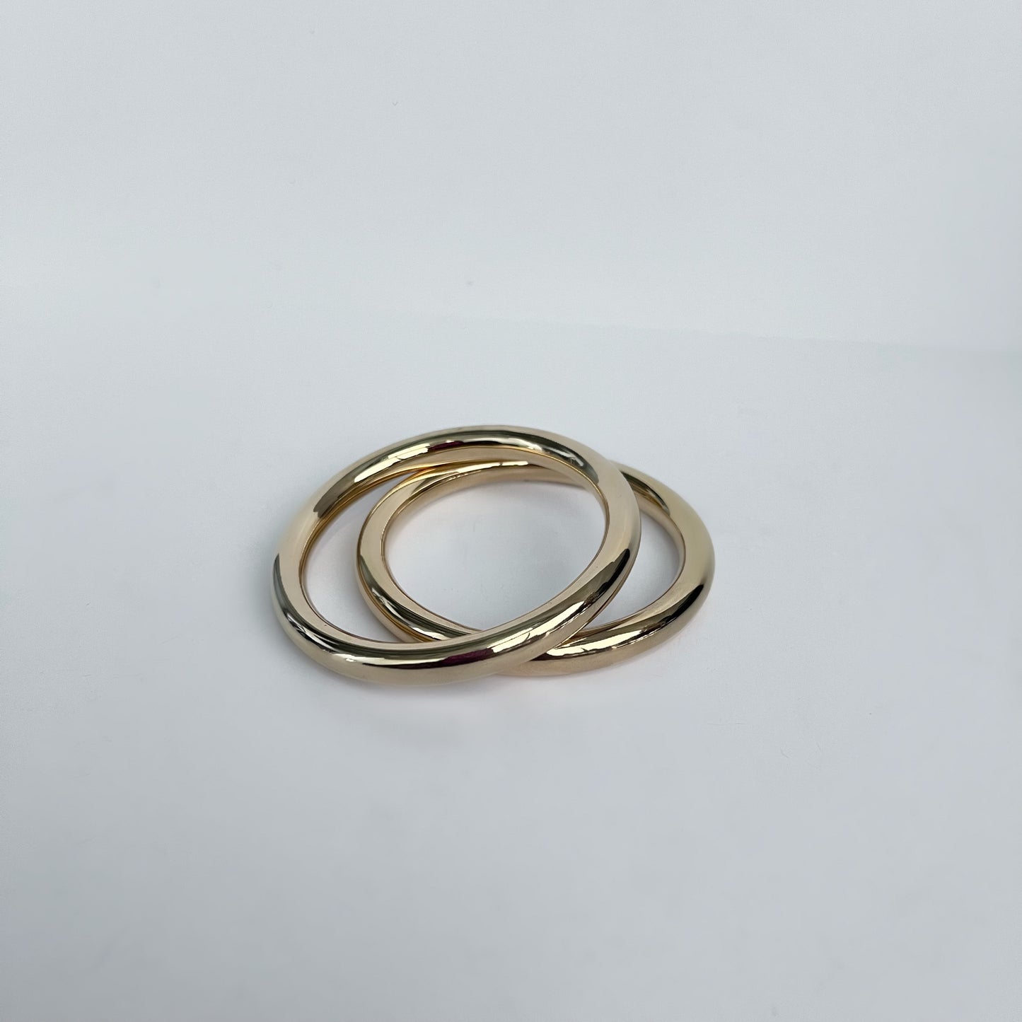 GOLD SOLID BANGLE SET