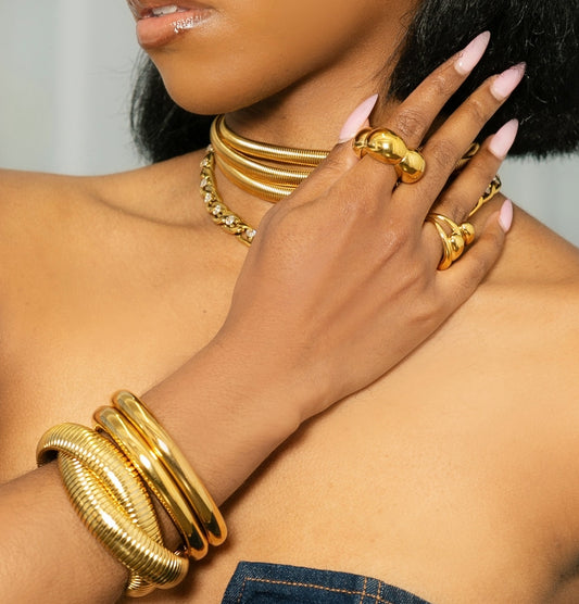 GOLD PUFF RING