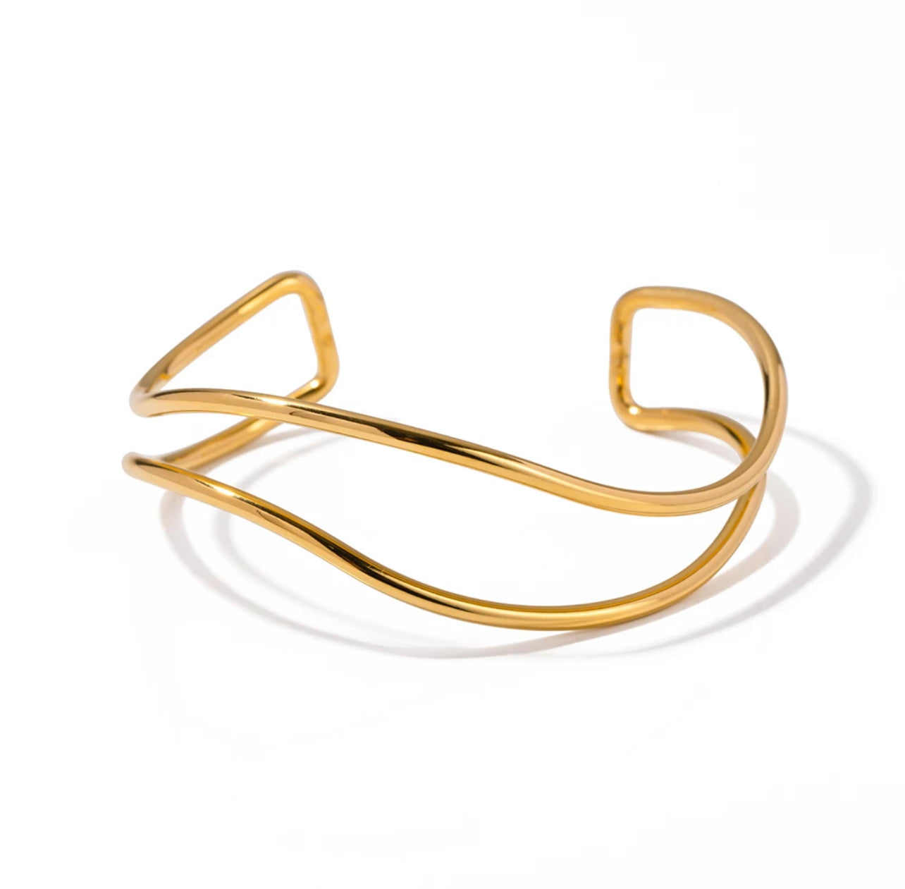 WATER WAVE GOLD BANGLE