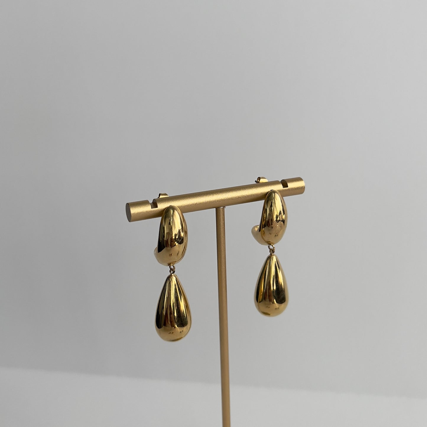 GOLD DUO DROP EARRINGS