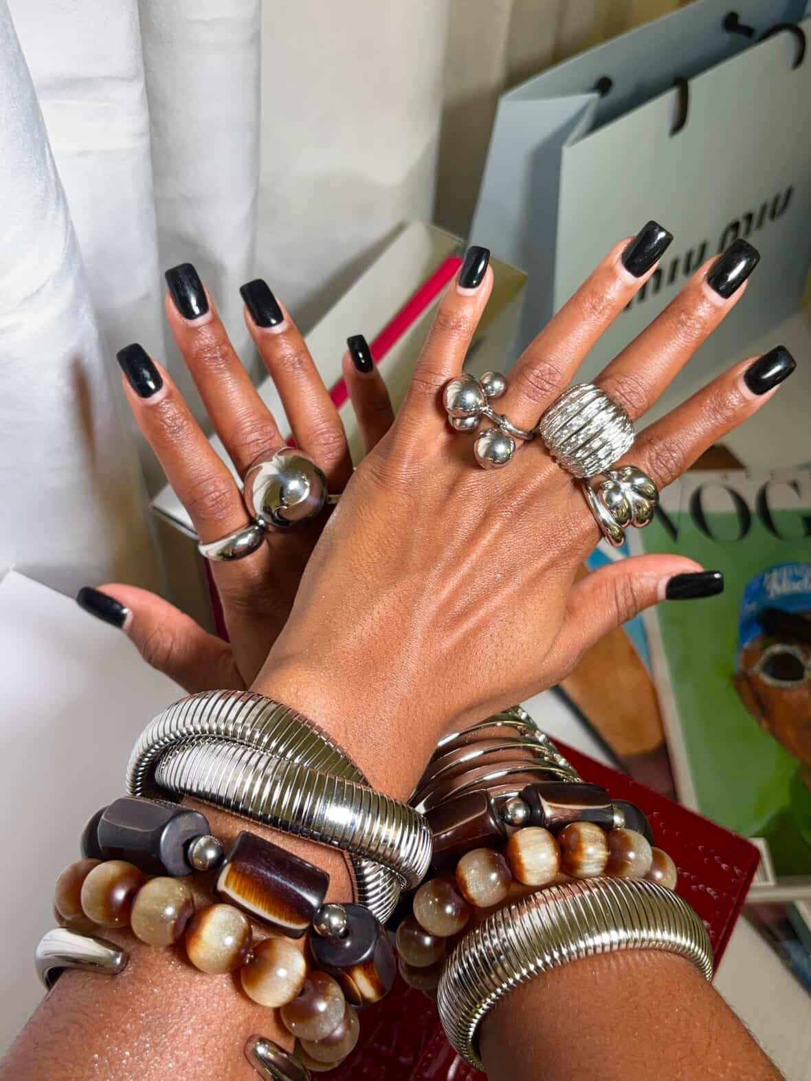 MOCHA BEADED BRACELET