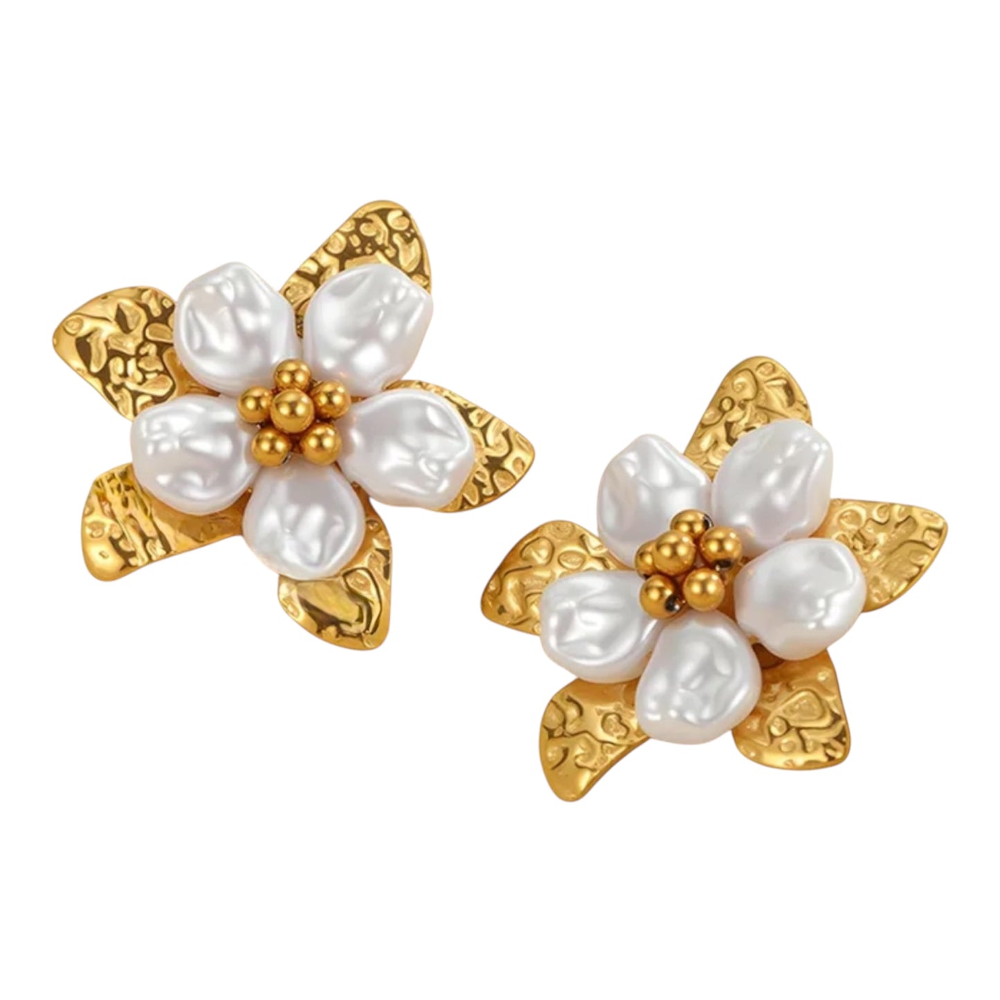 FLOWER PEARL EARRINGS III