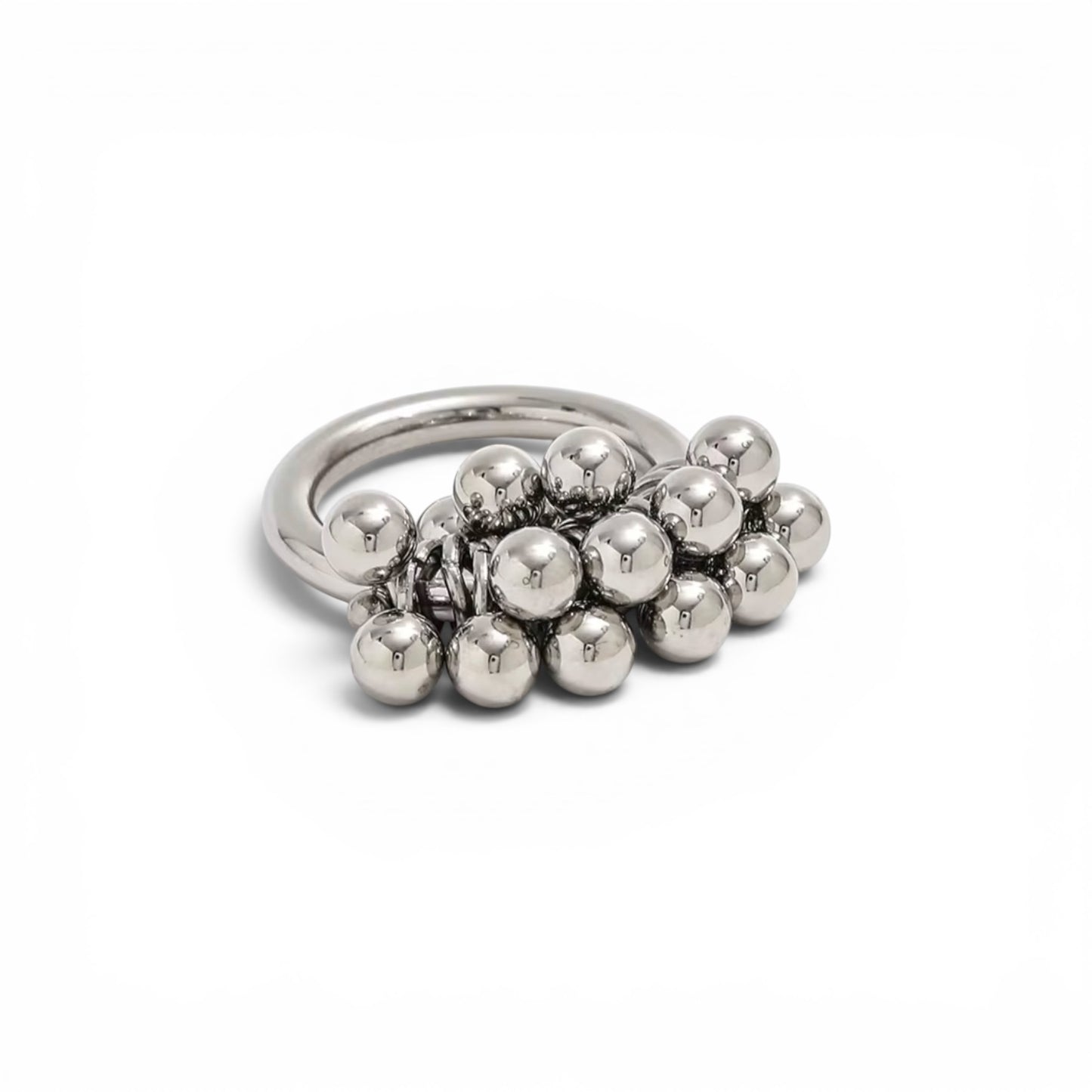 MINI CLUSTER BALL RING (SILVER)