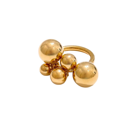 GOLD BUBBLE BALL RING