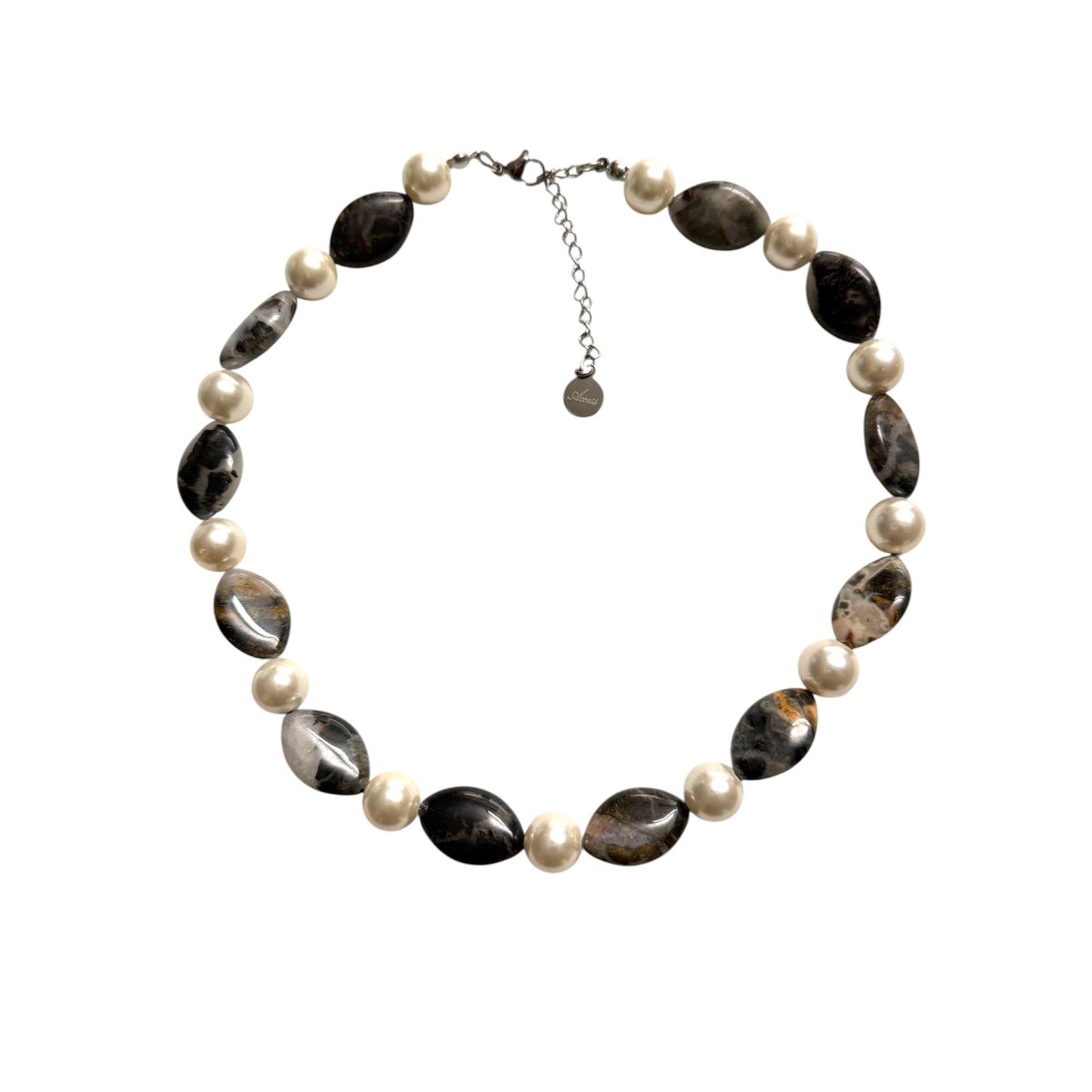 AGATE PEARL NECKLACE