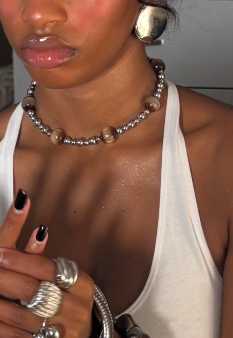 THE TIKI BEADED CHOKER