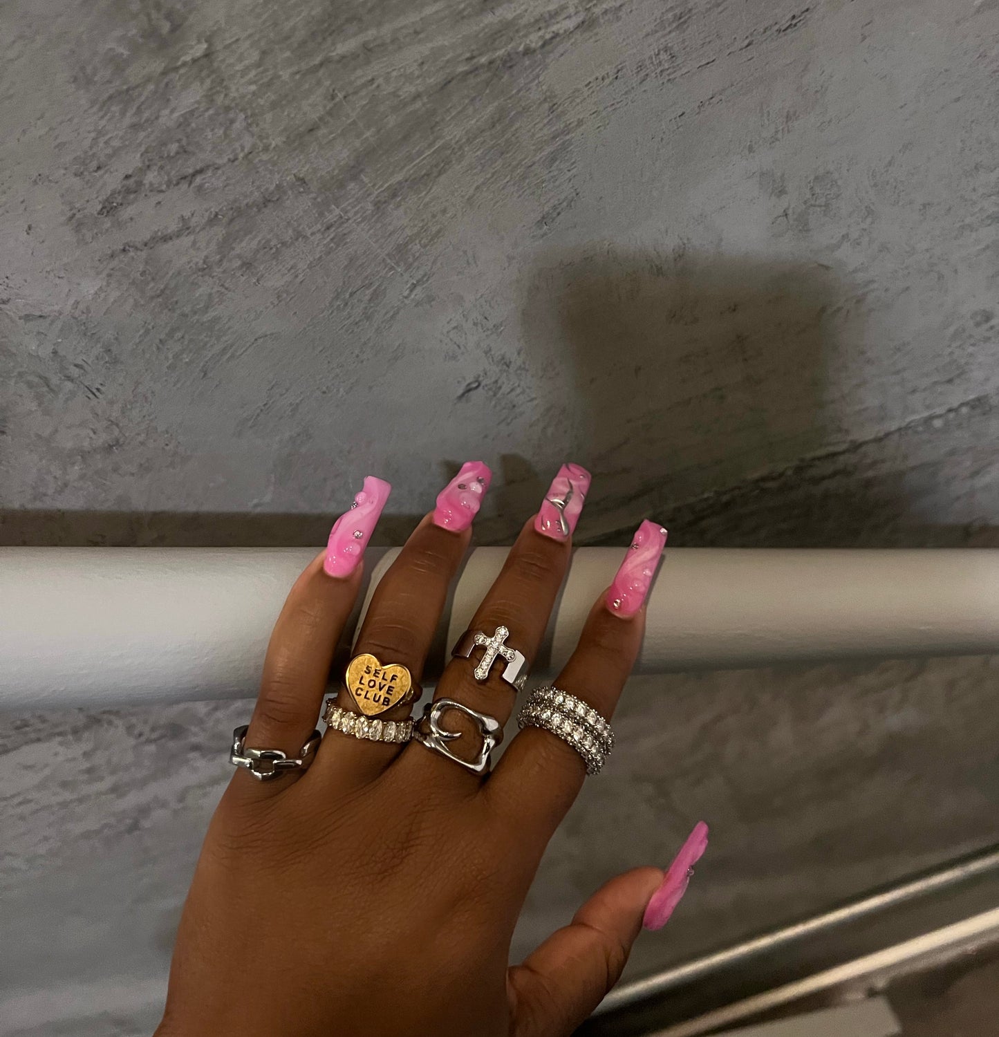 ICED OUT CROSS RING